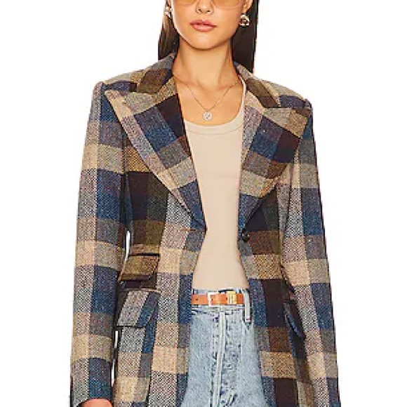 SMYTHE Birkin Blazer - Peri Lumberjacket Check - Size 4 - Picture 5 of 5